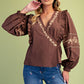 Brown & Cream Wrap Shirt