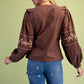 Brown & Cream Wrap Shirt