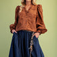 Rust Embellished Shirt