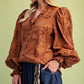 Rust Embellished Shirt