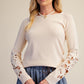 Natural Top With Cut Out Sleeves