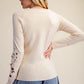 Natural Top With Cut Out Sleeves