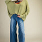 Washed Stretch Wide Leg Jeans