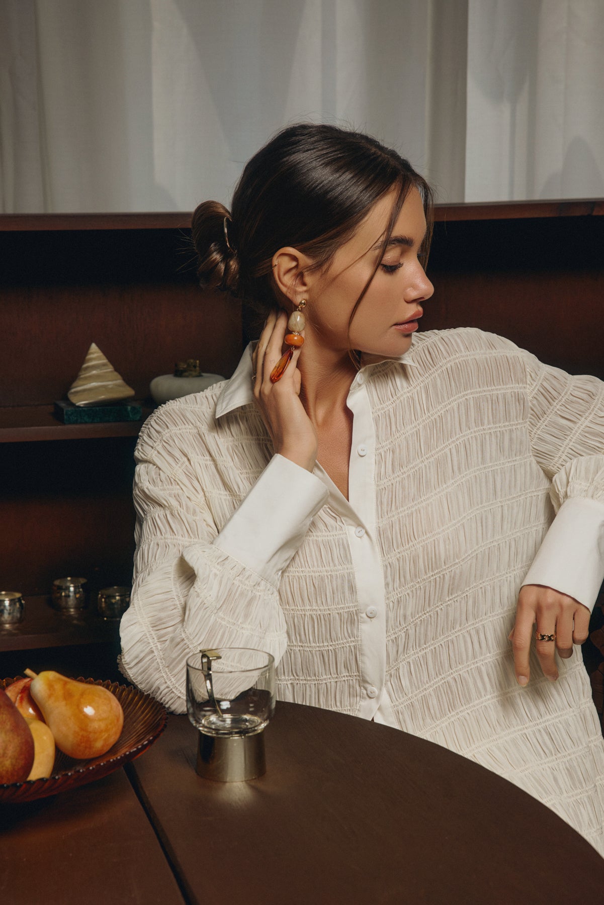 Cream Textured Shirt
