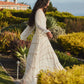 White Maxi Dress with Sequin & Stud Detail