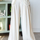 Cream Wide Leg Tencel Pants