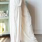 Cream Wide Leg Tencel Pants