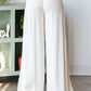 Cream Wide Leg Tencel Pants