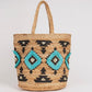 Blue Raffia Bag