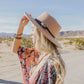 Classic Tan Bolero Hat with Gold Ring Buckle