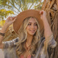 Classic Tan Bolero Hat with Gold Ring Buckle