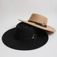 Classic Tan Bolero Hat with Gold Ring Buckle