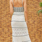 Cream & Black Crochet Dress