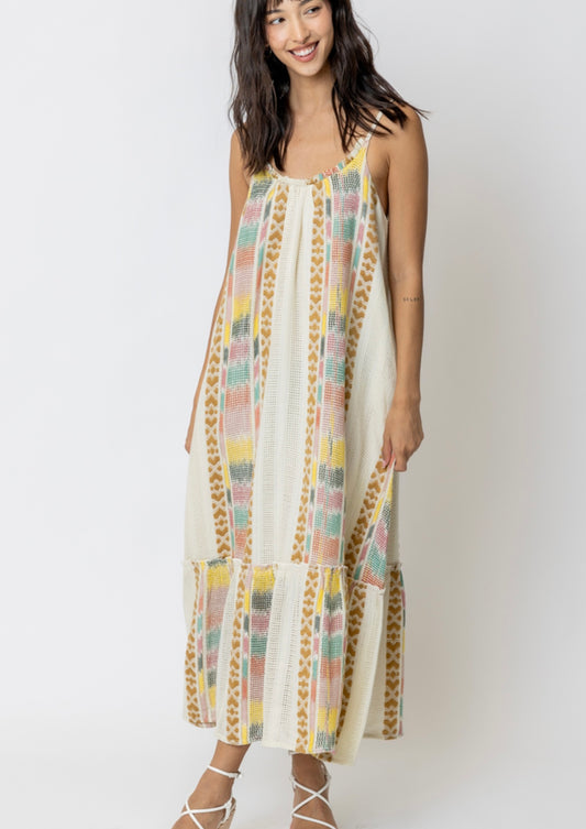 Natural Print Maxi Dress