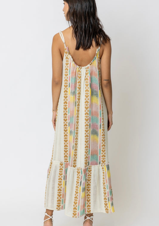 Natural Print Maxi Dress