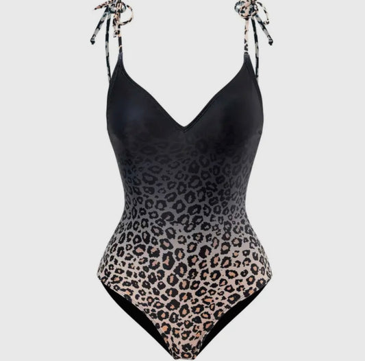 Leopard Print Swimsuit Set