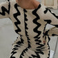 Natural & Black Knit Dress