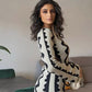 Natural & Black Knit Dress