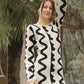 Natural & Black Knit Dress