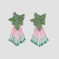 Flower Tassel Drop Earrings