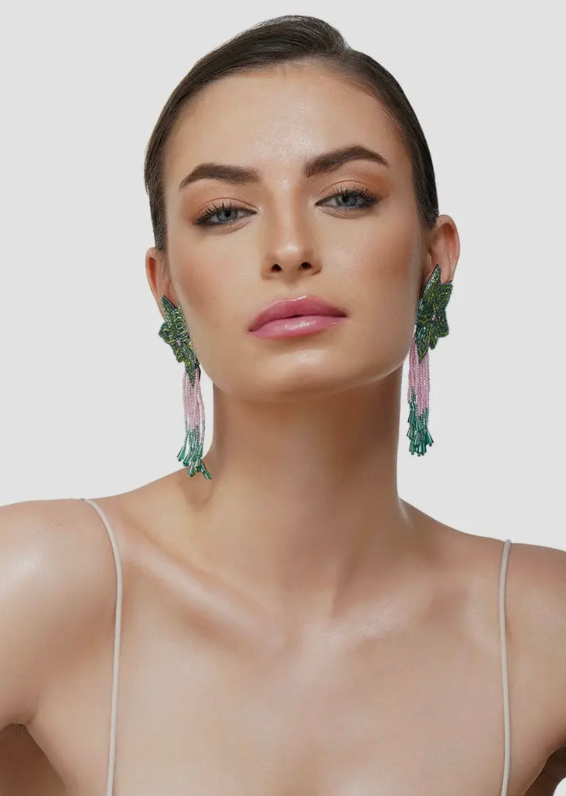 Flower Tassel Drop Earrings