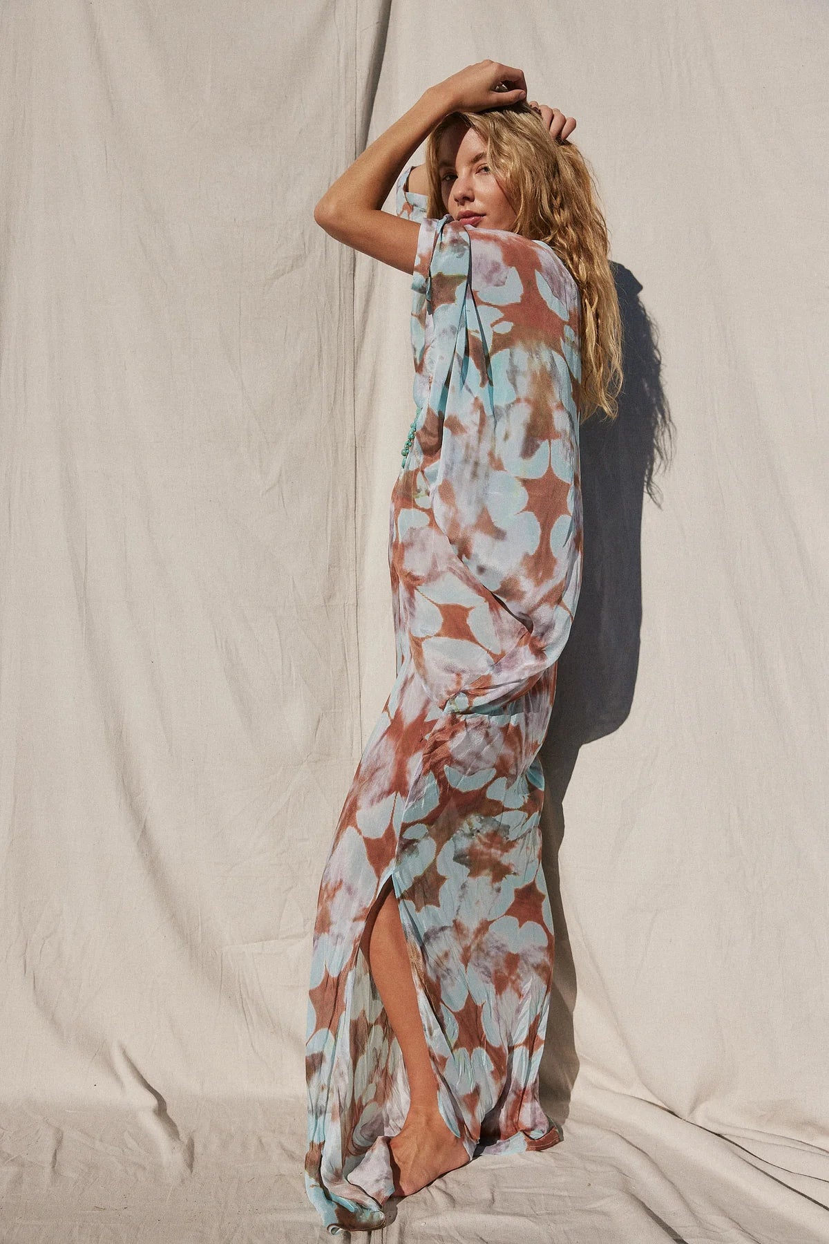 Turquoise Tie Dye Kaftan