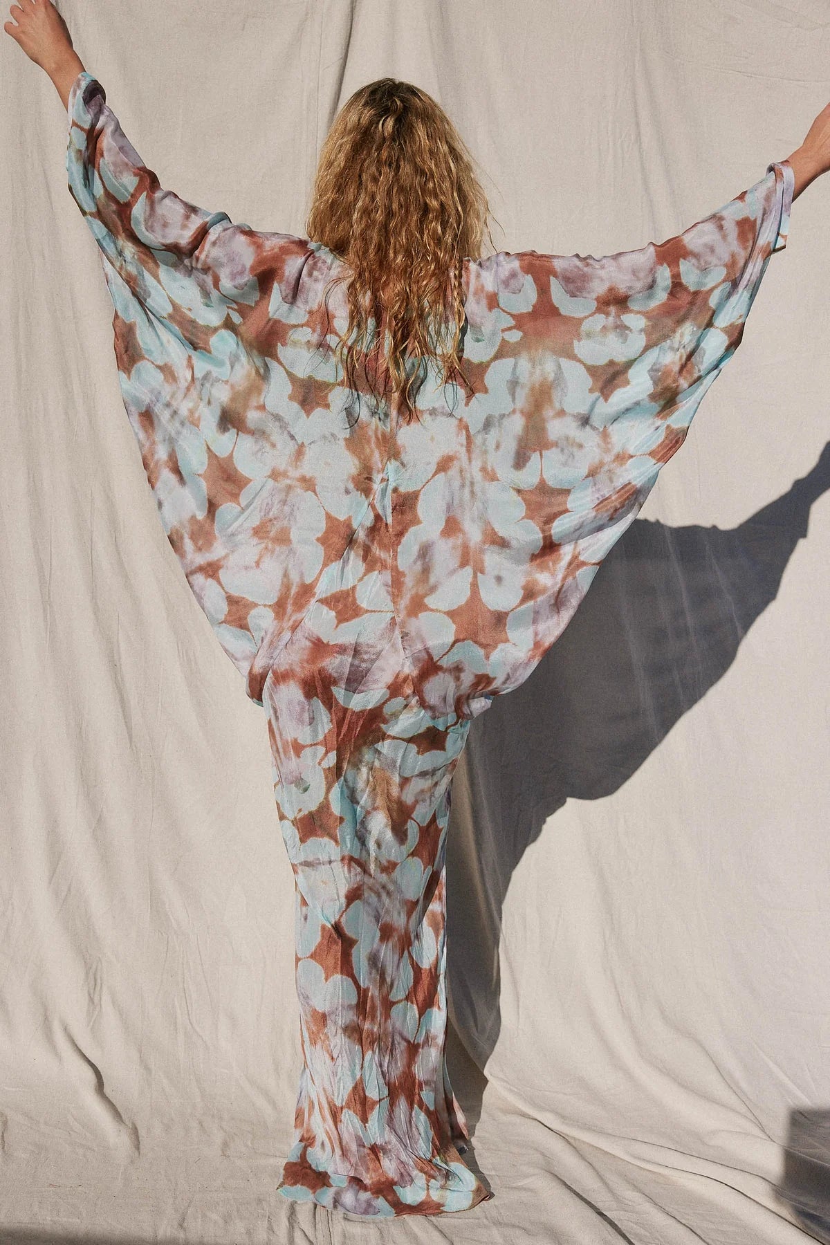 Turquoise Tie Dye Kaftan