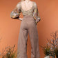 Brown Pants with Embroidery