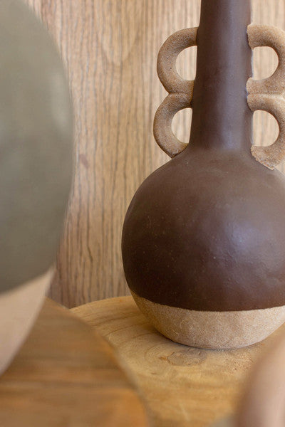 Ceramic Vase - Brown