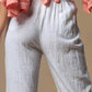 White Embroidered Pants