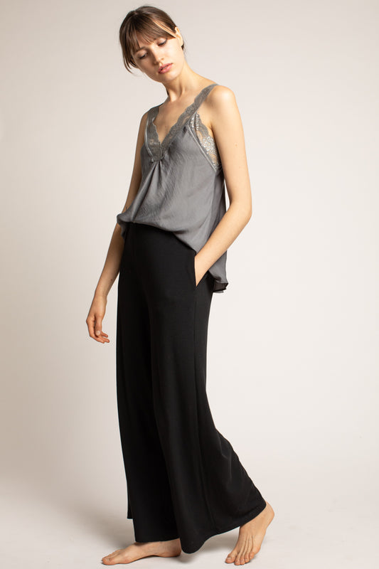 Black Rib Pants