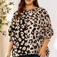 Curve - Black & Cream Animal Print Top
