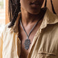 Black Hamsa Necklace - Recycled Rubber