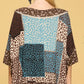 Curve Brown & Teal Poncho Top