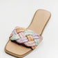 Pastel Raffia Slides