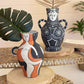 Ceramic Black and Rust Vase