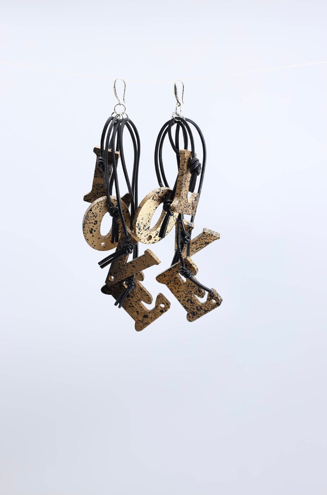 Big Love Leatherette Earrings - Gold