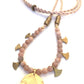 Peach Moonstone Coin Necklace