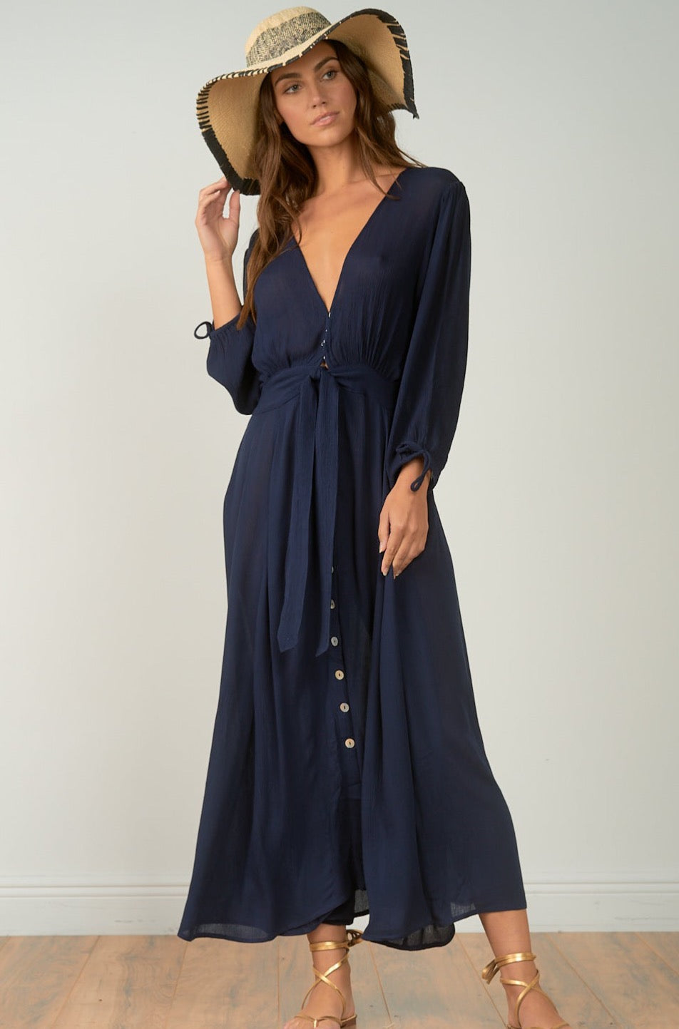 Navy Kimono Dress