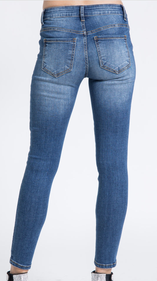 Skinny Jeans with Stud Pocket