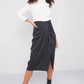 Black Pinstripe Skirt