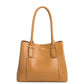 Large Vegan Leather Shoulder Bag - Camel