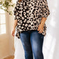 Curve - Black & Cream Animal Print Top