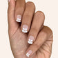 Flower French Gel Stick on Nails