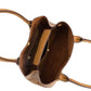 Large Vegan Leather Shoulder Bag - Camel