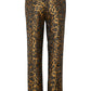 Leopard Jacquard Print Pants