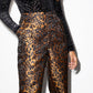 Leopard Jacquard Print Pants