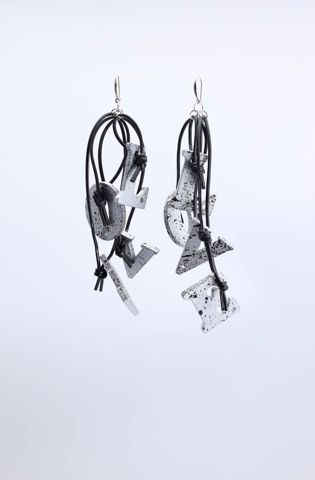 Big Love Leatherette Earrings - Silver