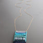Turquoise and Navy Tassel Necklace