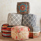 Black & White Abstract Print Pouf